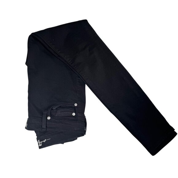 7 For All Mankind Women's The High-Rise Skinny Jeans Black size 25 - Picture 3 of 5